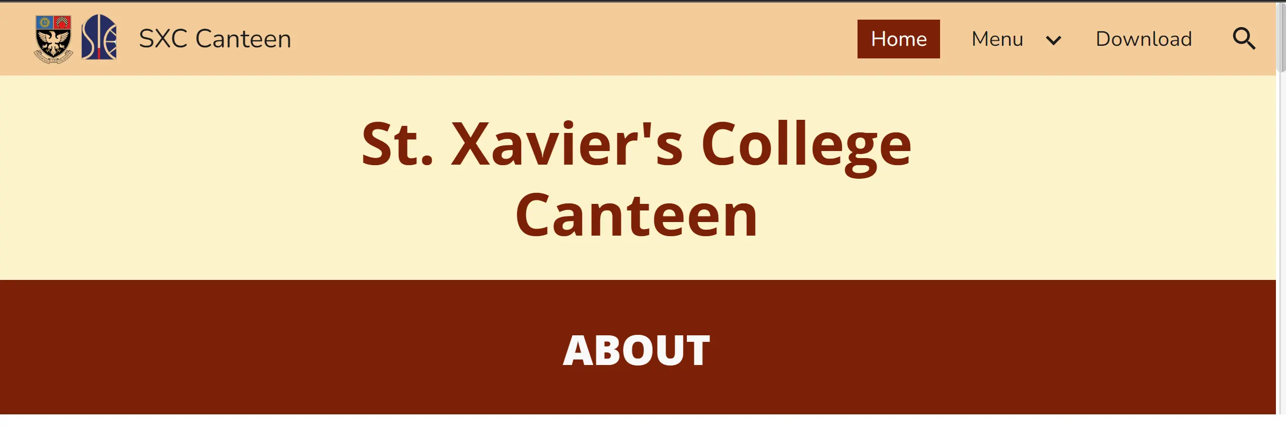 St. Xavier's College Canteen Logo 